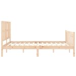 vidaXL Cadre de lit avec tête de lit 160x200 cm bois massif