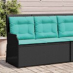 vidaXL Banc de jardin Noir polyrotin