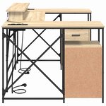 vidaXL Bureau Chêne sonoma 182 x 101 x 87.5 cm Bois d'ingénierie