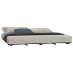 vidaXL Cadre de lit sans matelas gris 180x200 cm bois massif de pin