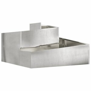 vidaXL Cache-pot de jardin Argent 80 x 80 x 50 cm Acier inoxydable