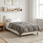 vidaXL Duvet d'été simple Matelassé Gris clair 135 x 220 cm Microfibre