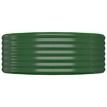 vidaXL Lit surélevé de jardin Acier galvanisé 100x100x36cm Vert