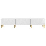 vidaXL Meuble TV 147 x 34 5 x 30 cm Blanc brillant Bois d'ingénierie