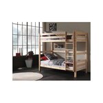 PINO  Lit Superposé Pin Massif Bois Nature 209 x 105 x 182 cm