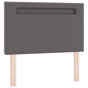 vidaXL Tête de lit avec des lumières à LED Gris 90 cm PVC