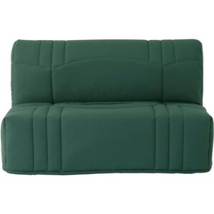 Banquette BZ - Tissu 100  Coton vert foret - Couchage 140 x 190 cm - Confort moelleux
