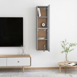 vidaXL Meubles TV 2 Pièces Gris béton 30 5x30x60 cm Bois d’ingénierie