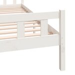 vidaXL Cadre de lit sans matelas blanc bois de pin massif