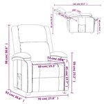 vidaXL Fauteuil inclinable Marron Similicuir