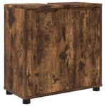 vidaXL Armoire de lavabo de salle de bain Chêne fumé 60 x 30 x 60 cm