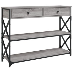 vidaXL Table console sonoma gris 100x28x75 cm bois d'ingénierie