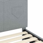 vidaXL Cadre de lit pour enfants avec tête de lit Gris clair tissu
