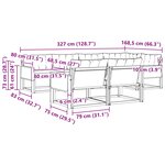vidaXL Ensemble de canapés d'extérieur 7 pc Naturel et gris clair