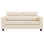 vidaXL Canapé à 2 places Beige 140 cm Tissu microfibre