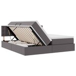 vidaXL Lit de Rangement Gris 180 x 200 cm Cuir synthétique