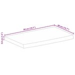vidaXL Dessus de table 50x40x3 8 cm bord vif bois massif manguier brut