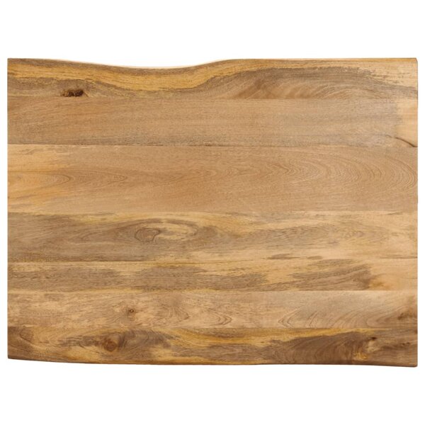 vidaXL Dessus de table 100x80x2 5 cm bord vivant bois massif manguier