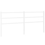 vidaXL Tête de lit métal blanc 200 cm