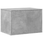 vidaXL Meuble de bac à litière pour chat gris béton bois d'ingénierie