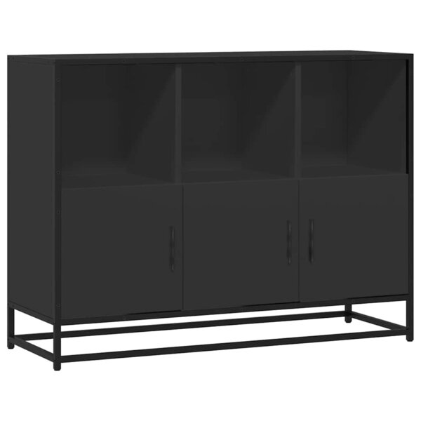 vidaXL Buffet noir 100x35x76 cm bois d’ingénierie