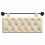 vidaXL Tête de lit suspendue Crème Tissu