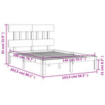 vidaXL Cadre de lit sans matelas blanc 140x200 cm bois de pin massif