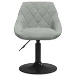 vidaXL Chaises pivotantes à manger lot de 6 gris clair velours