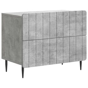 vidaXL Cabinet de chevet Gris béton 62 x 34 5 x 49 5 cm