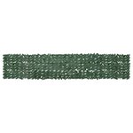 vidaXL Écran de balcon avec feuilles vert foncé 400x75 cm