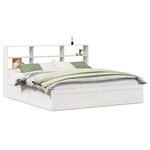 vidaXL Cadre de lit sans matelas blanc 180x200 cm bois massif de pin