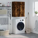 vidaXL Armoire murale chêne fumé 69 5x34x90 cm