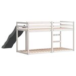 vidaXL Lit superposé avec toboggan et échelle sans matelas 90x200 cm