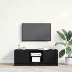vidaXL Meuble TV Chêne noir 102 x 32 x 35.5 cm Bois d'ingénierie
