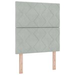 vidaXL Tête de Lit Design Blocs Diamant Gris Clair 80 cm Velours