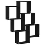 Meuble mural vidaXL Chêne noir 78x15x92 cm en bois reconstitué