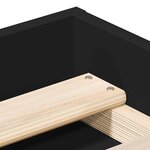 vidaXL Cadre de lit sans matelas noir 200x200 cm