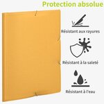 ACROPAQ 10x Chemises à Élastiques à 3 Rabats A4- Jusqu'à 200 pages  Dos 2 5 cm- 10 chemise cartonnee avec rabats et elastique