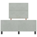 vidaXL Cadre de lit avec tête de lit Gris clair 120 x 200 cm Velours
