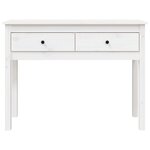 vidaXL Table console Blanc 100x35x75 cm Bois massif de pin