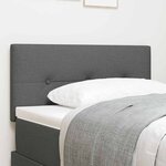 vidaXL Tête de lit LED gris foncé capitonnée 100 cm en tissu