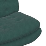 vidaXL Fauteuil relaxant pivotant Vert foncé 63 x 75 x 76 cm Velours