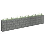 vidaXL Lit surélevé à gabion Acier galvanisé 450x30x90 cm