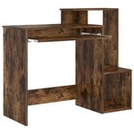 vidaXL Bureau Chêne fumé 106 x 40 x 88.5 cm Bois d'ingénierie