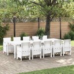 vidaXL Ensemble de salle à manger pour jardin 11 Pièces Blanc et Taupe