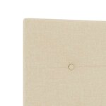 vidaXL Tête de lit avec tête de lit Crème 100 cm tissu