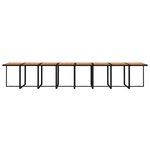 vidaXL Ensemble à dîner de jardin coussins 21 Pièces Noir Résine tressée