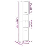 vidaXL Armoire de bain Chêne marron 30x30x183 5 cm Bois d'ingénierie