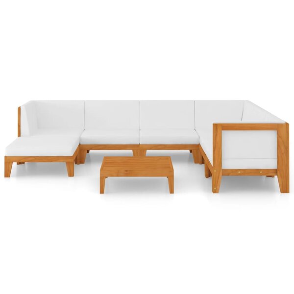 Salon de jardin meuble d'extérieur ensemble de mobilier 8 pièces avec coussins bois d'acacia solide 02_0017491