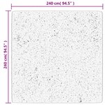 vidaXL Tapis HUARTE à poils courts doux et lavable noir 240x240 cm